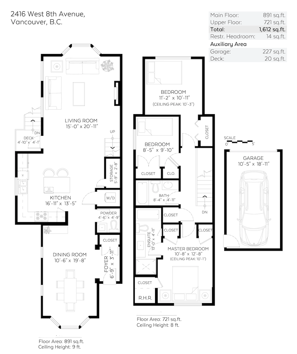2416 W 8th ave Vancouver, BC - Floor Plan