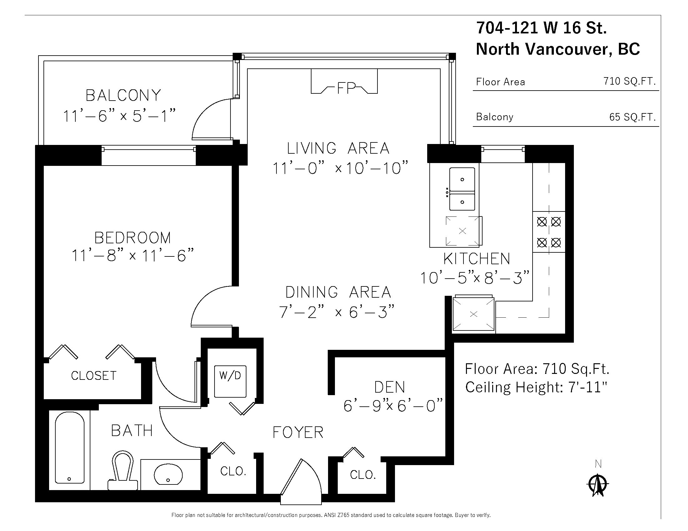 704 121 16th st North Vancouver - Floor Plan